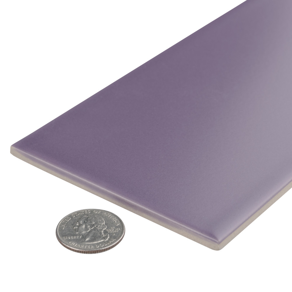 Projectos Violet Purple 3.88x7.75 Rectangle Ceramic Floor and Wall Digital Pattern