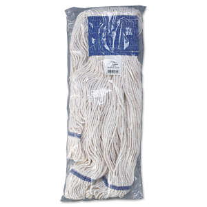 Boardwalk, Super Loop Synthetic Looped-End Wet Mop Head with 5" Headband, Extra Large, White