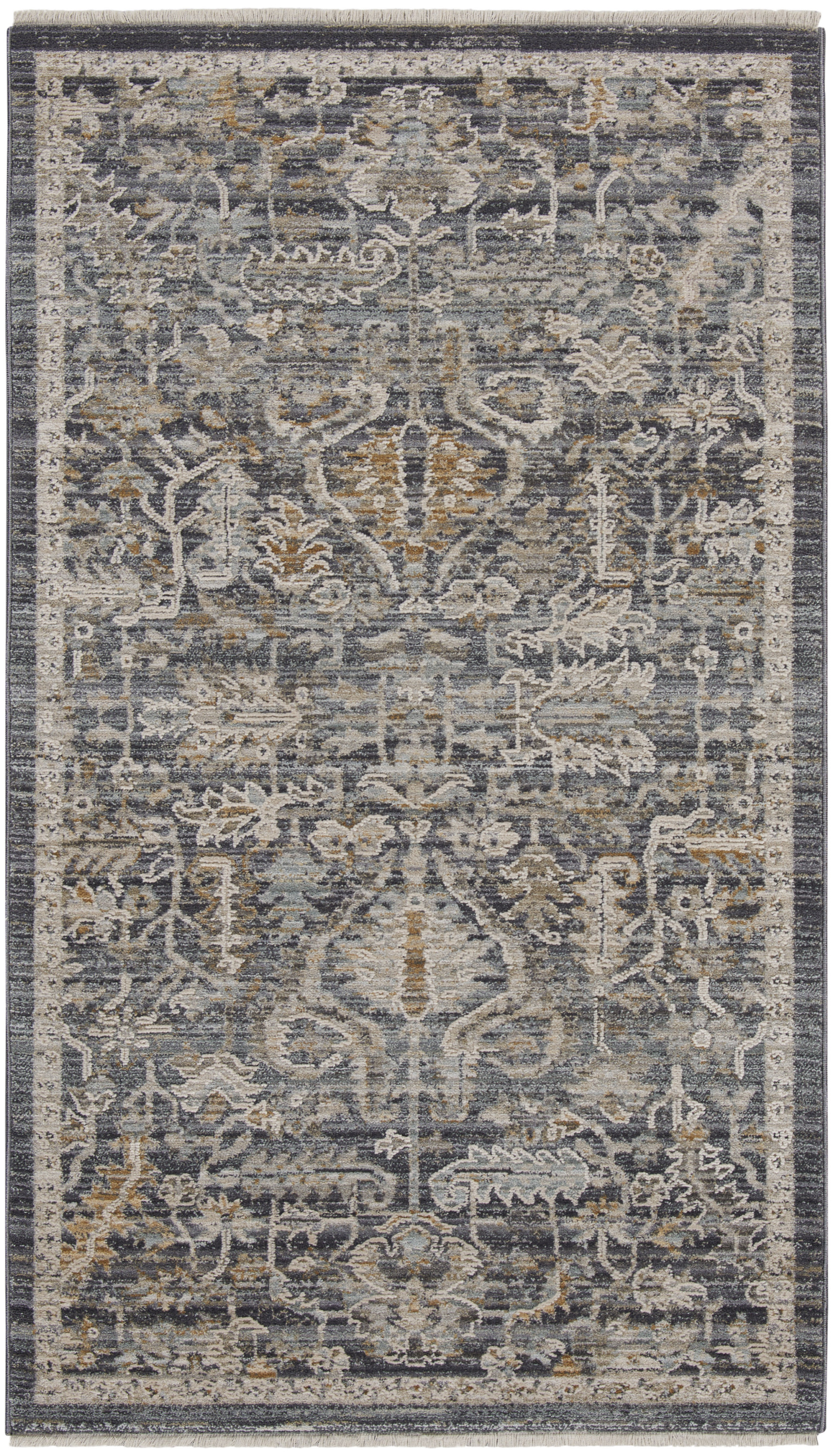 Nourison Lynx 2'6" x 4'6" Navy Multicolor Vintage Indoor Rug