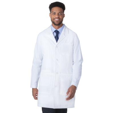 Landau Unisex 4&#45;Pocket Mid&#45;Length White Coat-White Coats
