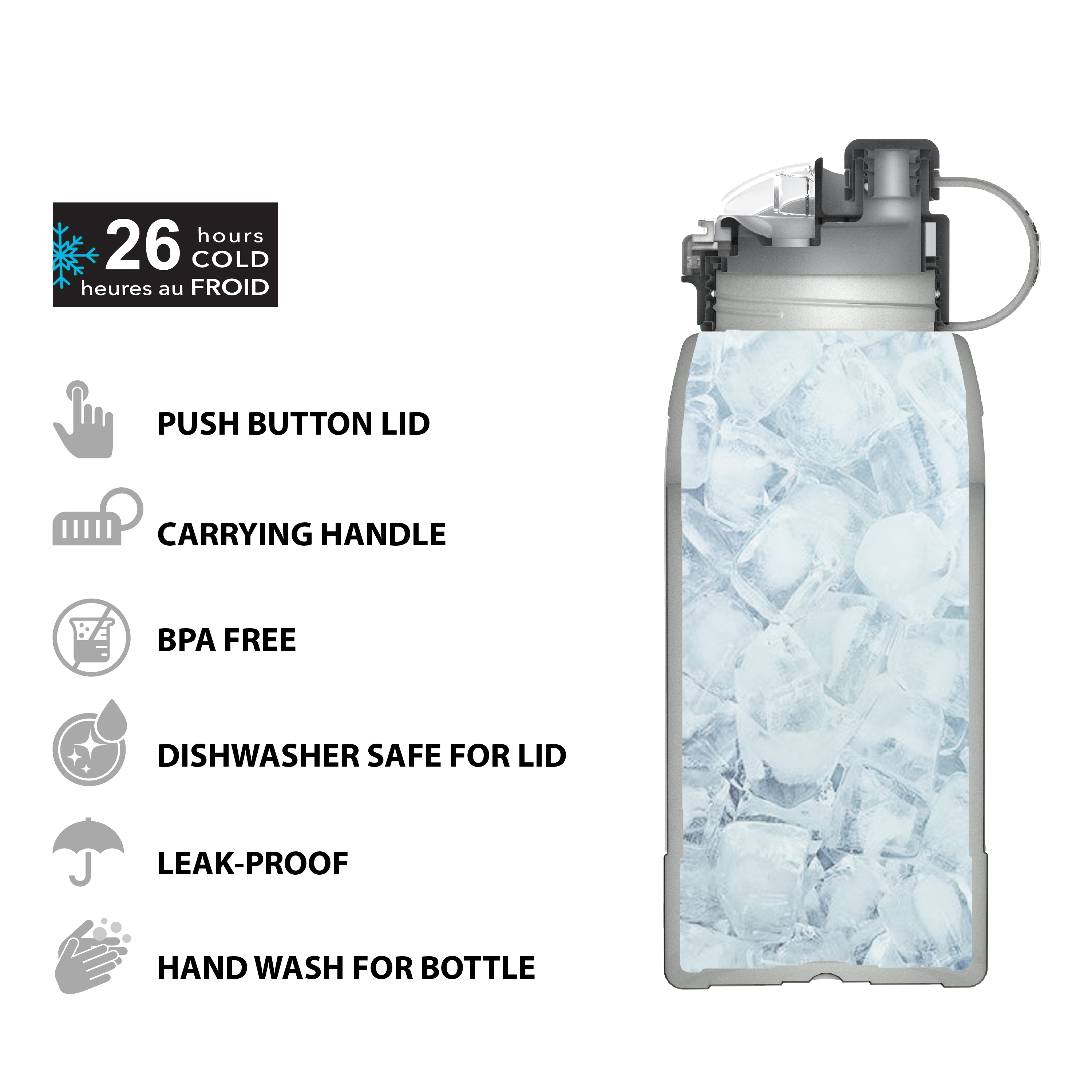 Genesis 32 ounce Vacuum Insulated Stainless Steel Tumbler, Gray slideshow image 11 Genesis 32 ounce Vacuum Insulated Stainless Steel Tumbler, Gray slideshow image 11