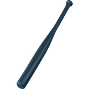 Solid Lightweight Plastic Bat, 28.5" Long, Black