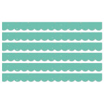 Carson Dellosa Education We Belong Speckled Teal Scalloped Borders Per Pack, 39 Feet Per Pack, 6 Packs CD-108494-6