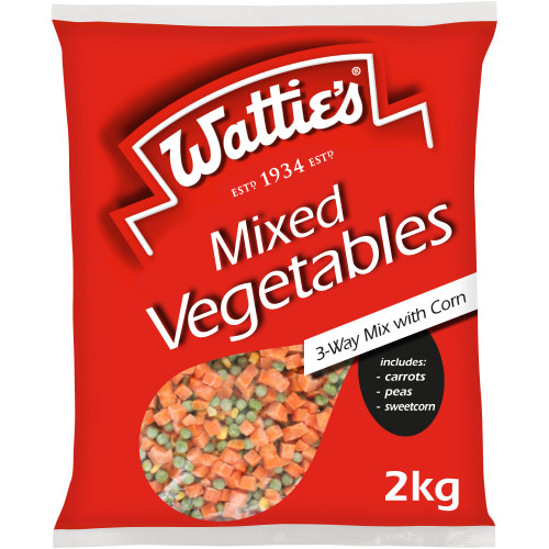  Wattie's® Mixed Vegetables 3-Way Mix with Corn 2kg 