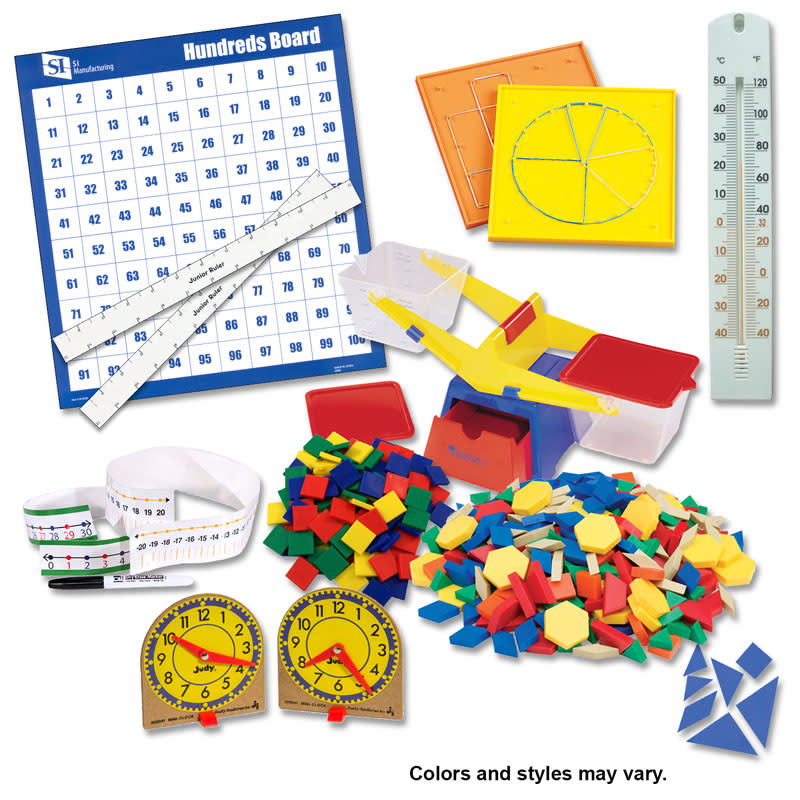Saxon Math Manipulative Kit 2 (Plastic Pattern Block Upgrade, NO Optional Items)