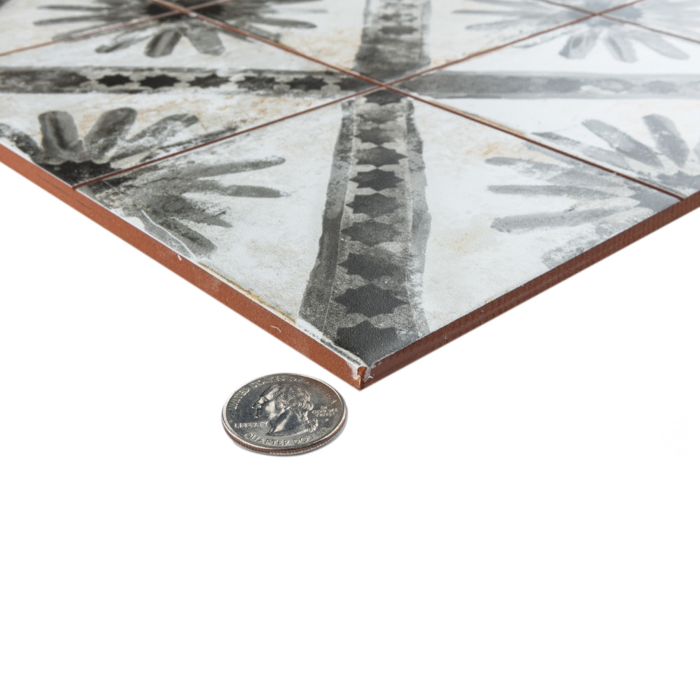 Harmonia Kings Marrakech Black 13 in. x 13 in. Ceramic Floor and Wall Tile
