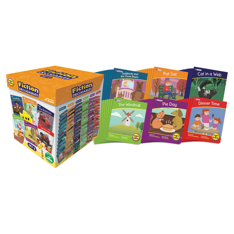 Beanstalk Books Letters & Sounds Fiction Decodables Boxed Set, Set 2 ...