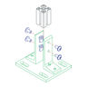 15 Series Floor Mount Base Plate: 6.0" x 6.5"