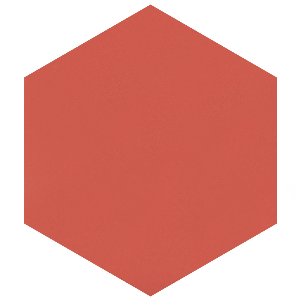 Sample – Textile Basic Hex Red Porcelain Floor and Wall Tile