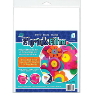 White Shrink Film Sheets, 8.5" x 11", 6-Pack
