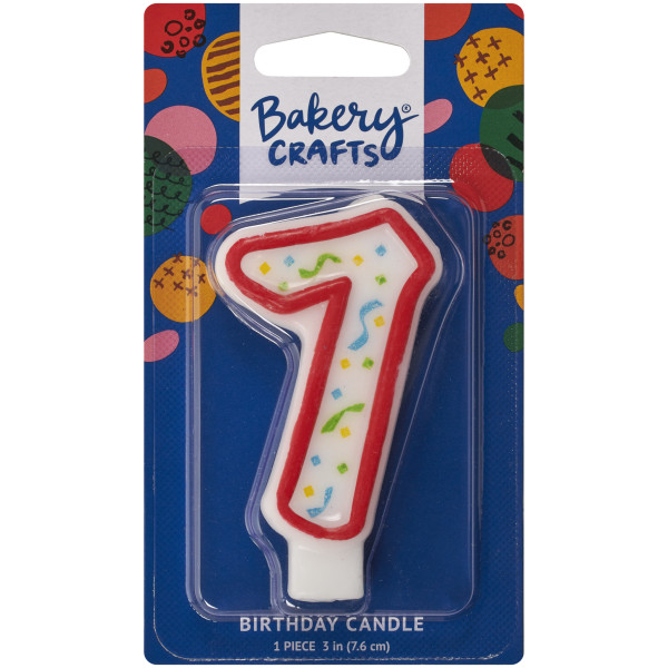 7 Party Red Numeral Candles