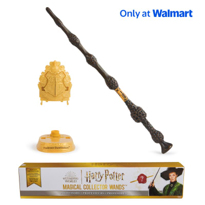 Wizarding World Harry Potter, Magical Collector Mystery Wand with Hogwarts Display Stand, Professors Series (Styles Will Vary)