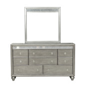 Silver Luxe Mirror Trim 8 Drawer Dresser - S338-010