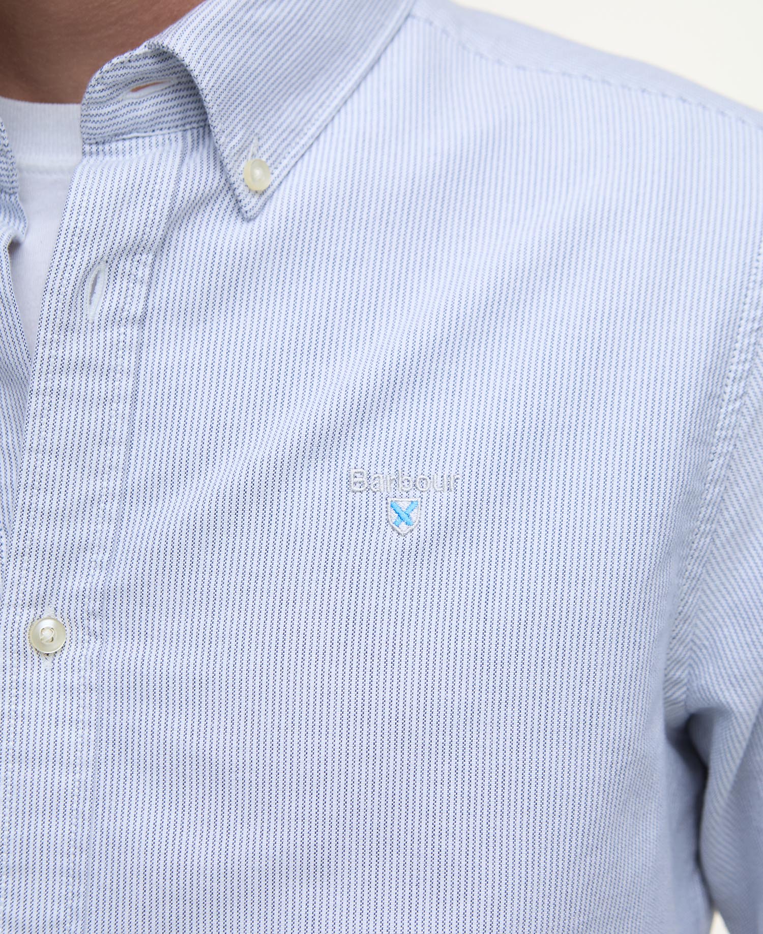 Camicia sartoriale Oxford a righe image number 4