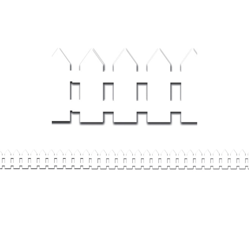 White Fence Border, 12 Strips/36 Feet