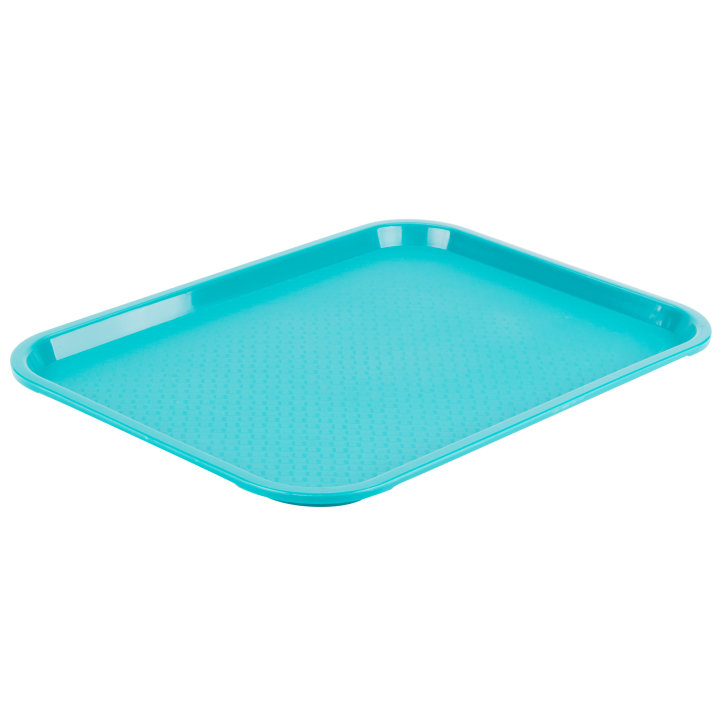 14" x 18" polypropylene fast-food tray in teal
