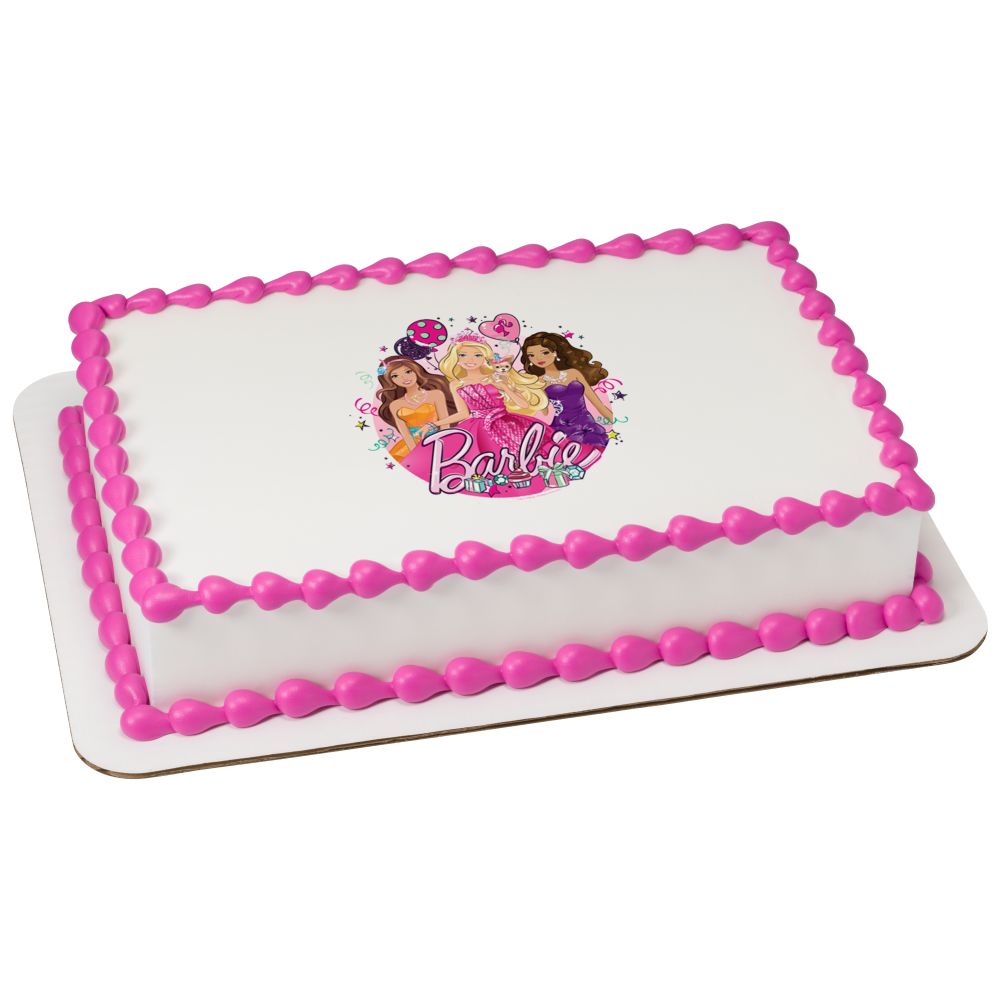 Image Cake Barbie™ Glitter Birthday