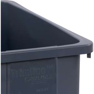 Carlisle, TrimLine, 23 gal, Polyethylene, Gray, Rectangle, Receptacle
