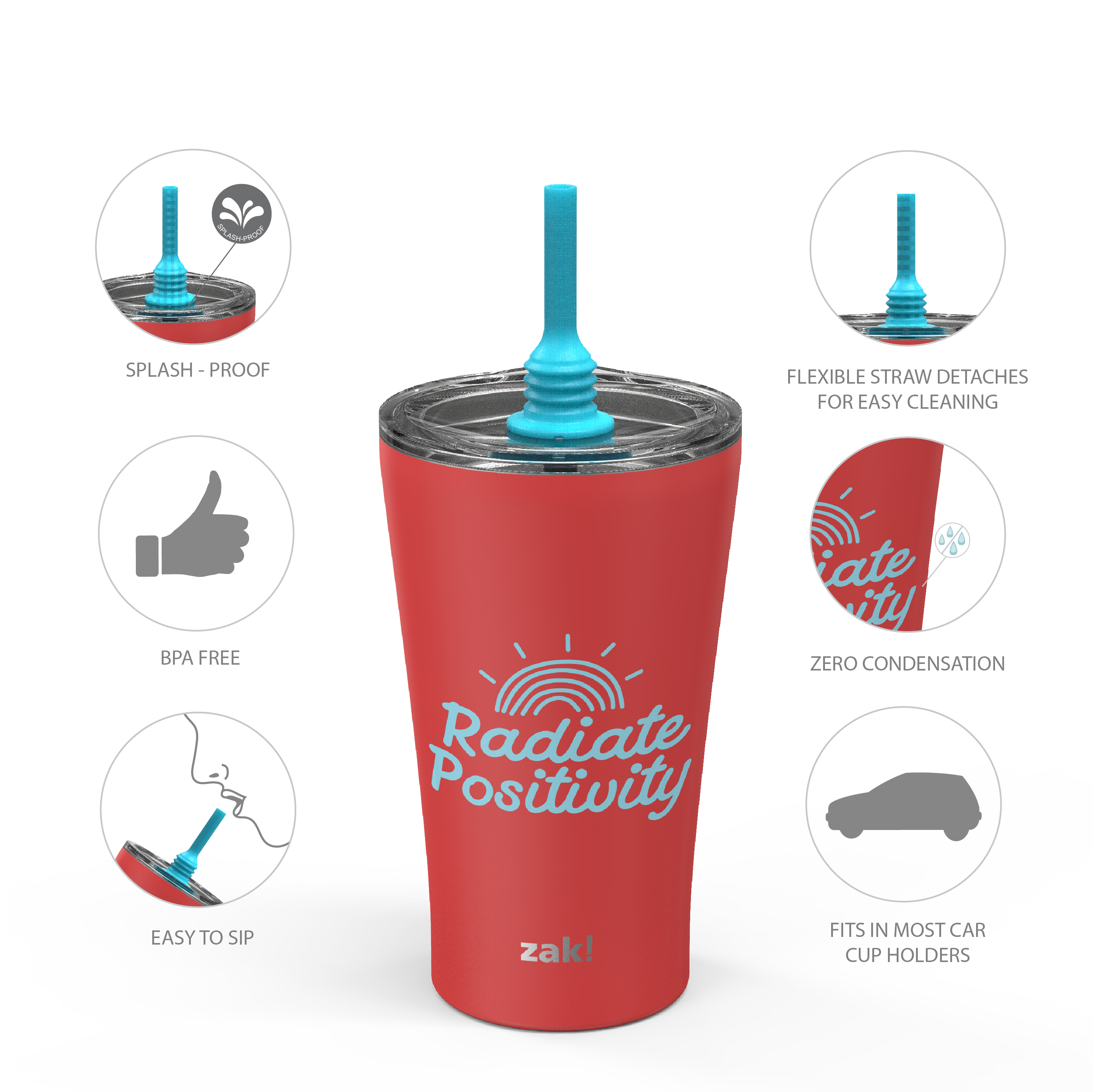 Alfalfa 20 ounce Insulated Tumbler, Red slideshow image 6 Alfalfa 20 ounce Insulated Tumbler, Red slideshow image 6