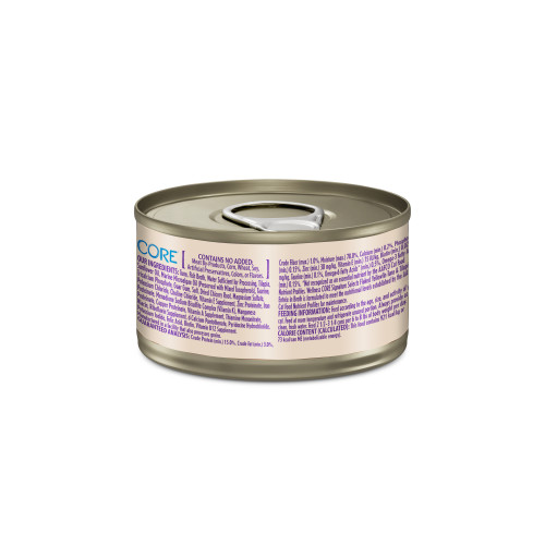 Wellness CORE Signature Selects Yellowfin  Tuna & Tilapia back packaging