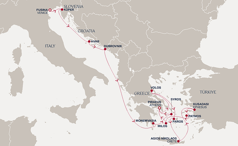 Itinerary map