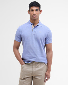 Tartan Pique Polo Shirt Sky Marl-Dress