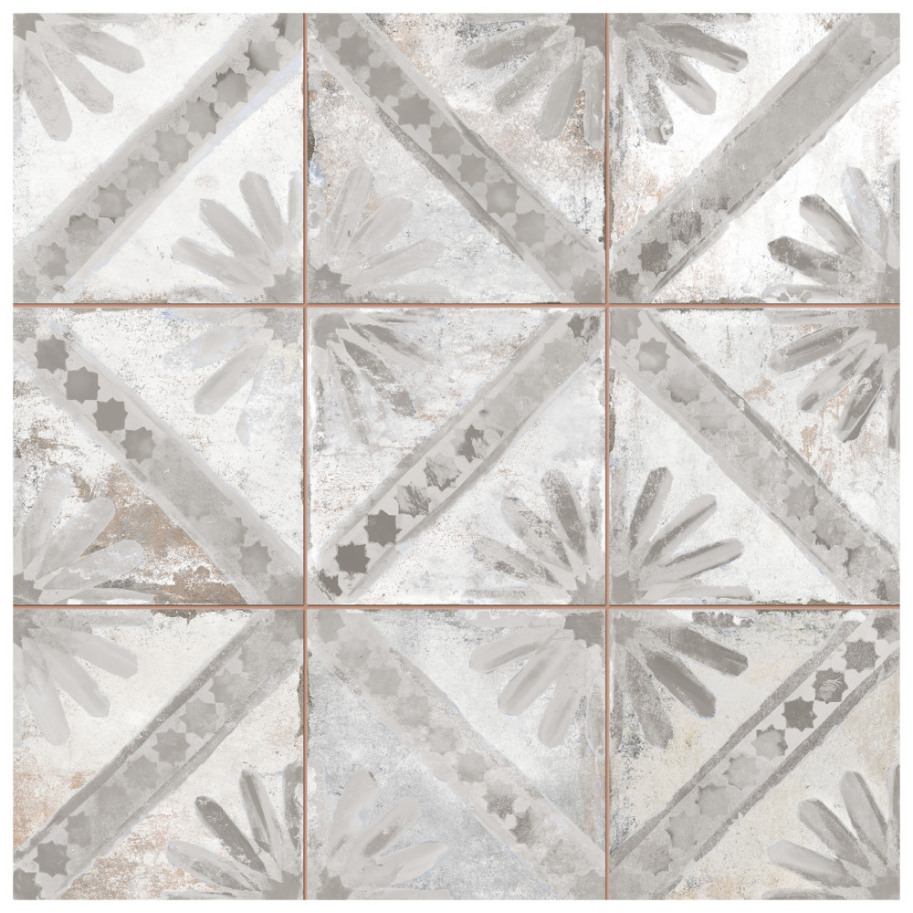Harmonia Kings Marrakech Grey 13 in. x 13 in. Ceramic Floor and Wall Tile