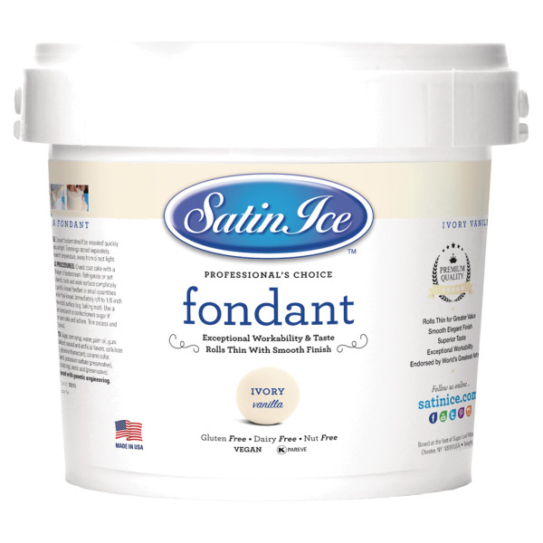 Satin Ice Ivory/Vanilla 5 lb. - Red 3 Free Fondant