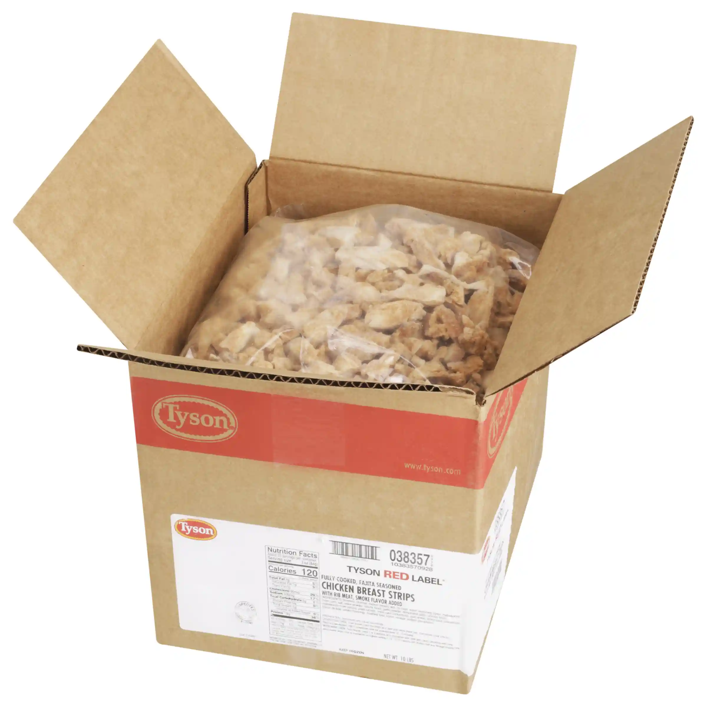  Tyson Red Label® Fully Cooked Unbreaded Fajita Seasoned Chicken Breast Strips, Small _image_4