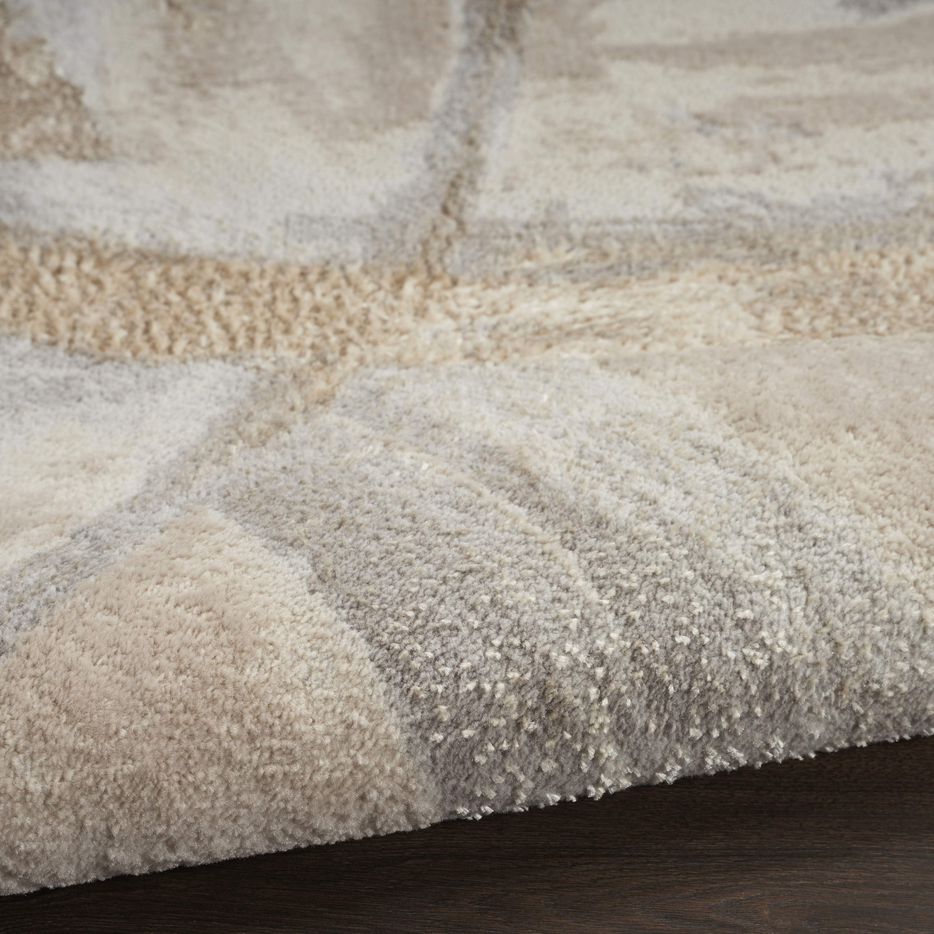 Nourison Splash 2'2" x 7'6" Beige Grey Modern Indoor Rug