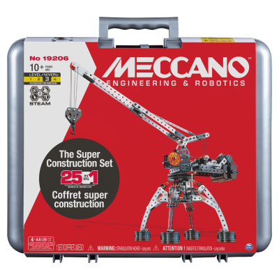 Meccano, Super Construction 25-in-1 Motorized Building Set, STEAM Education Toy, 638 Parts, For Ages 10+