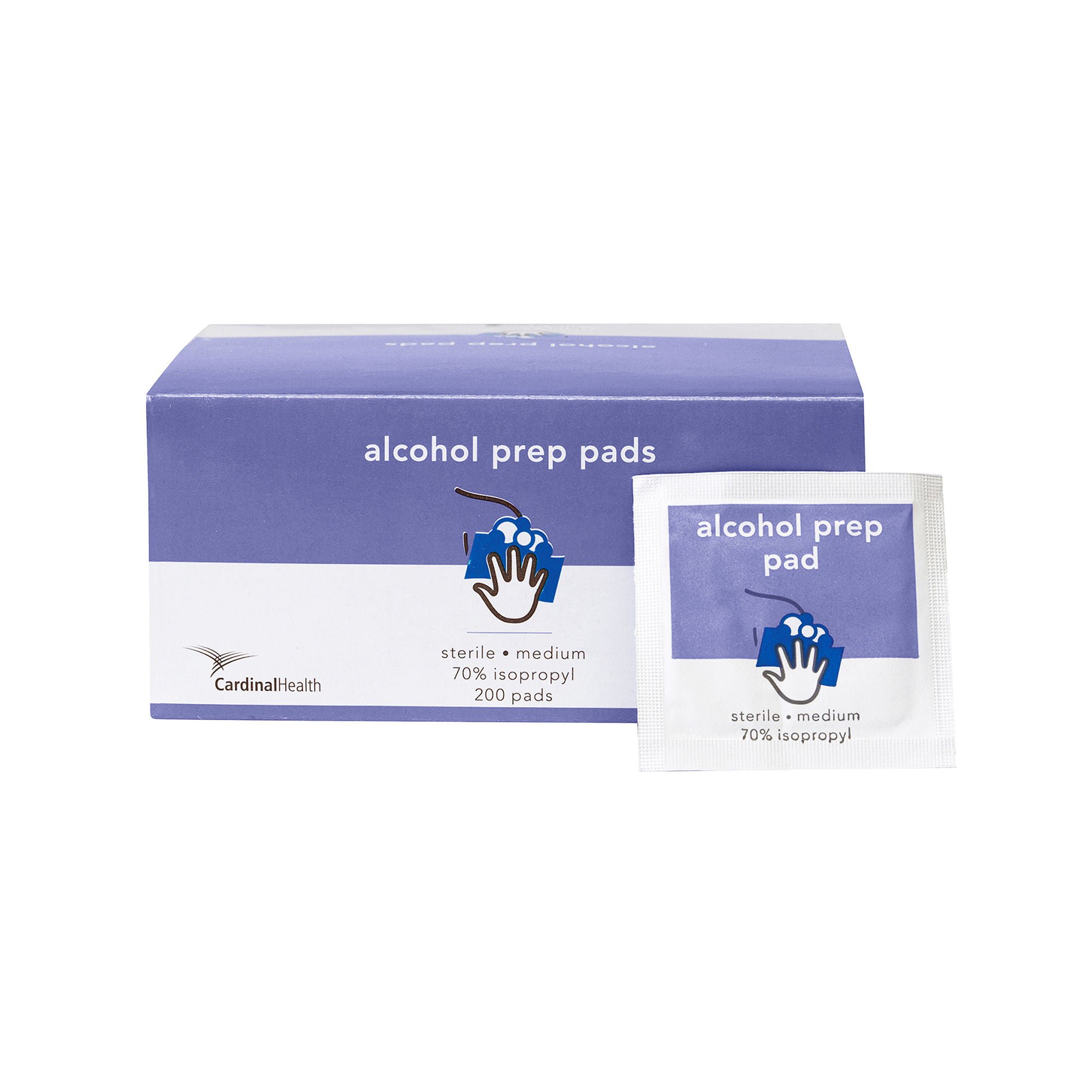 Cardinal Health™ Curity™ 70% Isopropyl Alcohol Alcohol Prep Pads, Medium Size