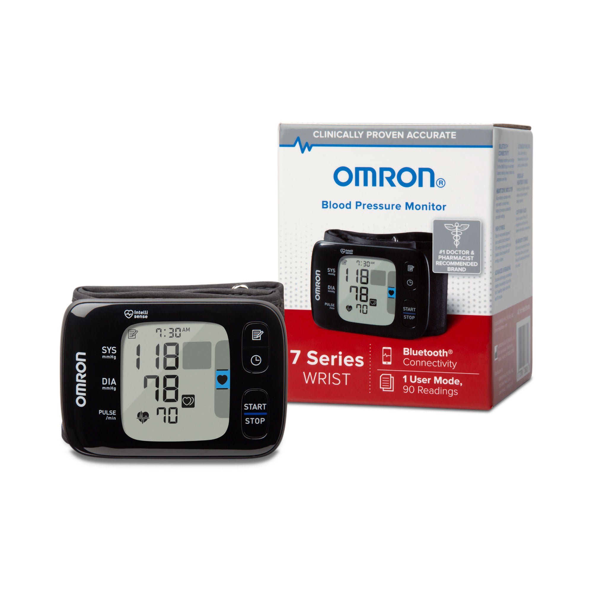 Omron® 7 Digital Blood Pressure Wrist Unit, Automatic Inflation, Universal Cuff