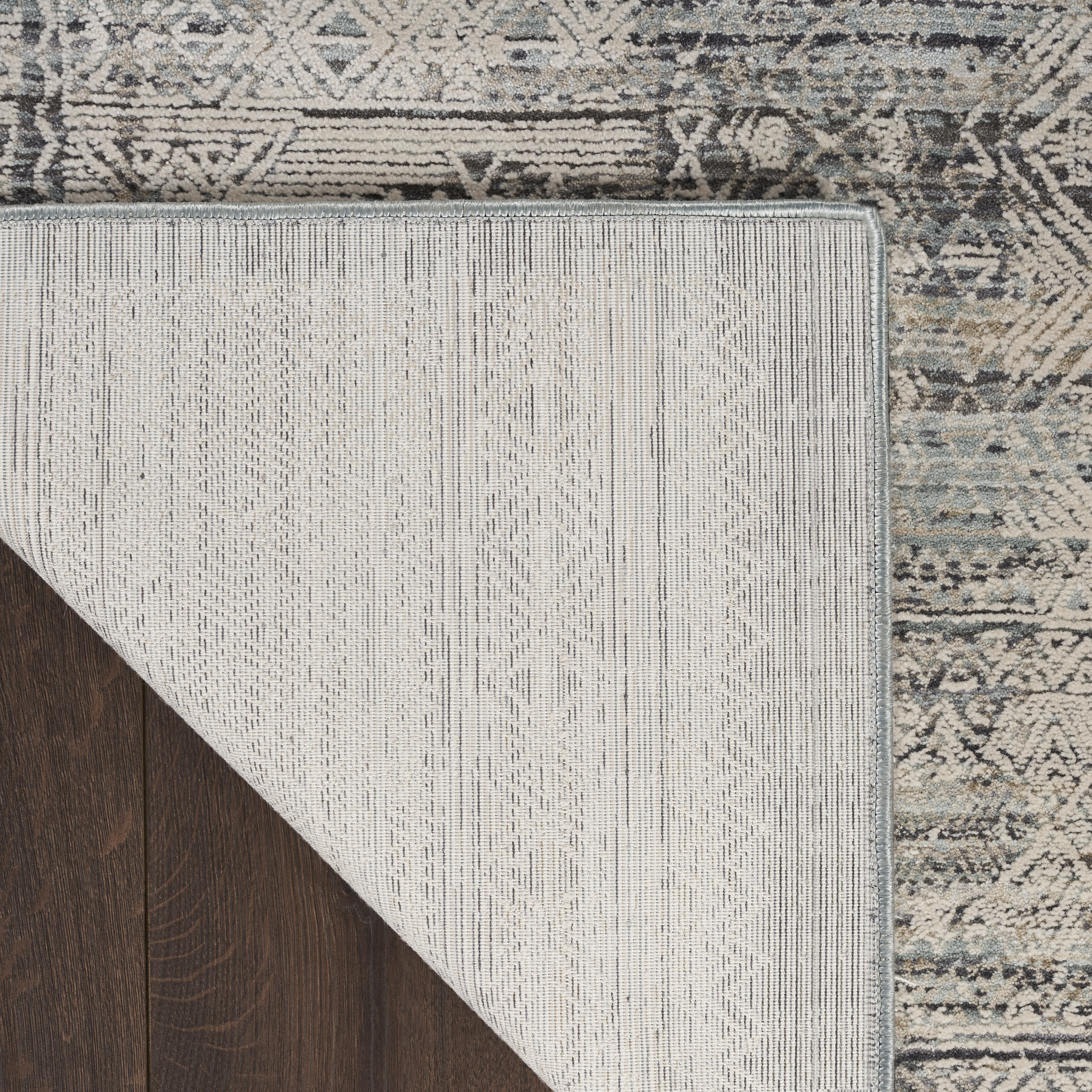 Nourison Lynx 2'3" x 12' Ivory Blue Vintage Indoor Rug