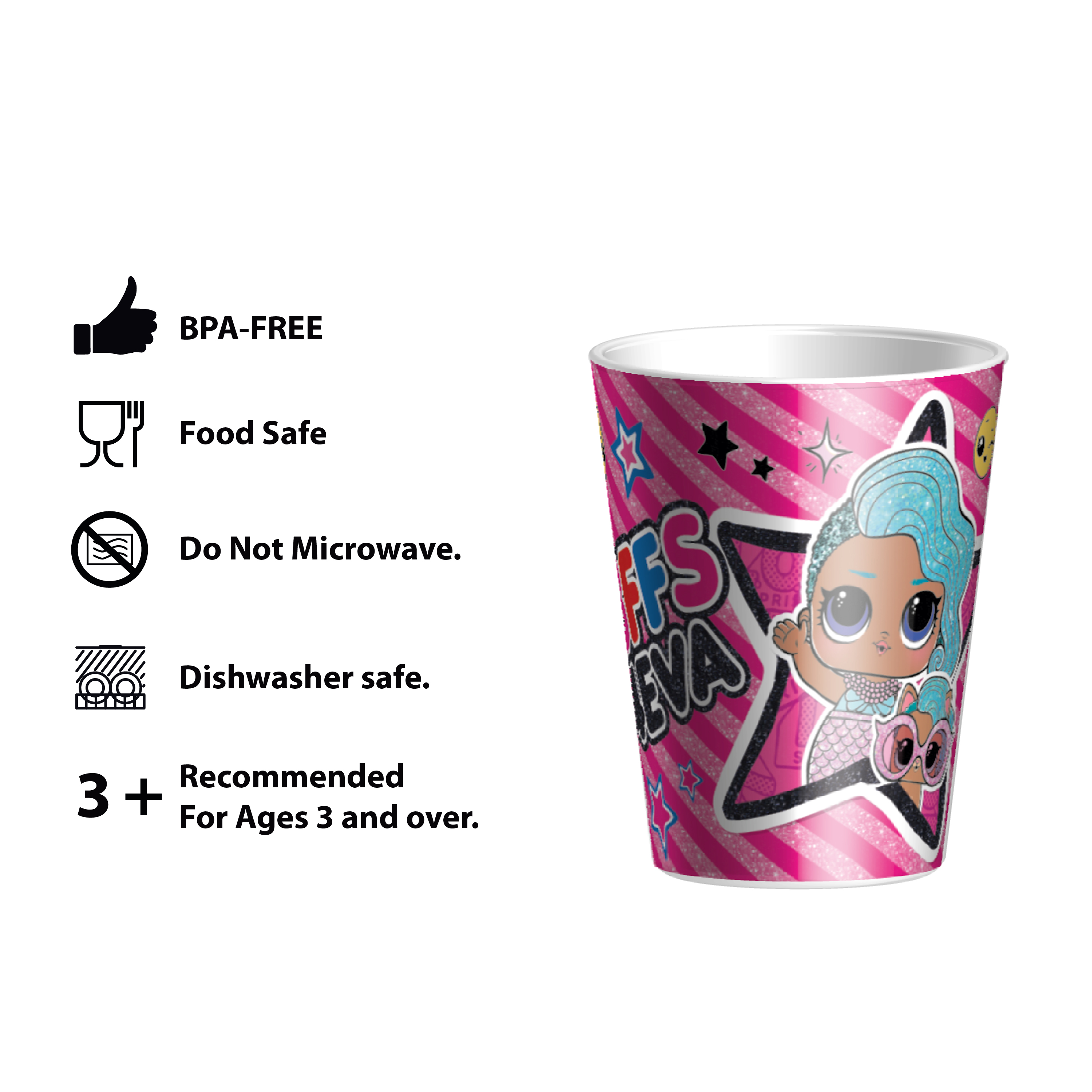 LOL Surprise Kid’s Dinnerware Set, Glitter Babies, 3-piece set slideshow image 8 LOL Surprise Kid’s Dinnerware Set, Glitter Babies, 3-piece set slideshow image 8