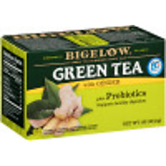 Green Tea with Ginger plus Probiotics -Case of 6 boxes - total of 108 teabags