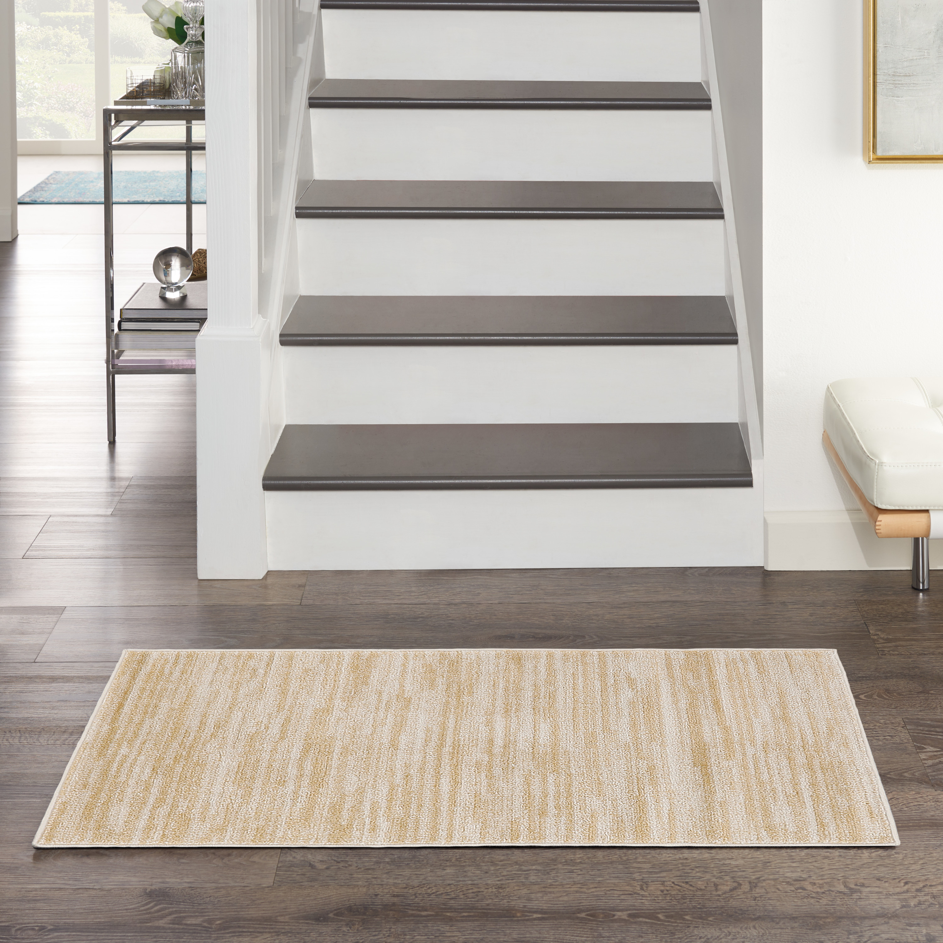 Nourison Nourison Essentials 3' x 5' Ivory Gold Outdoor Rug