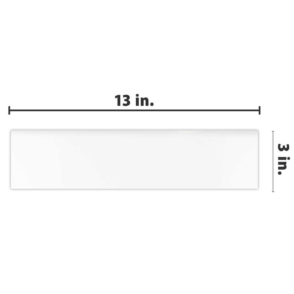 Battiscopa Glossy White 3-1/8 in. x 13 in. Ceramic Wall Trim