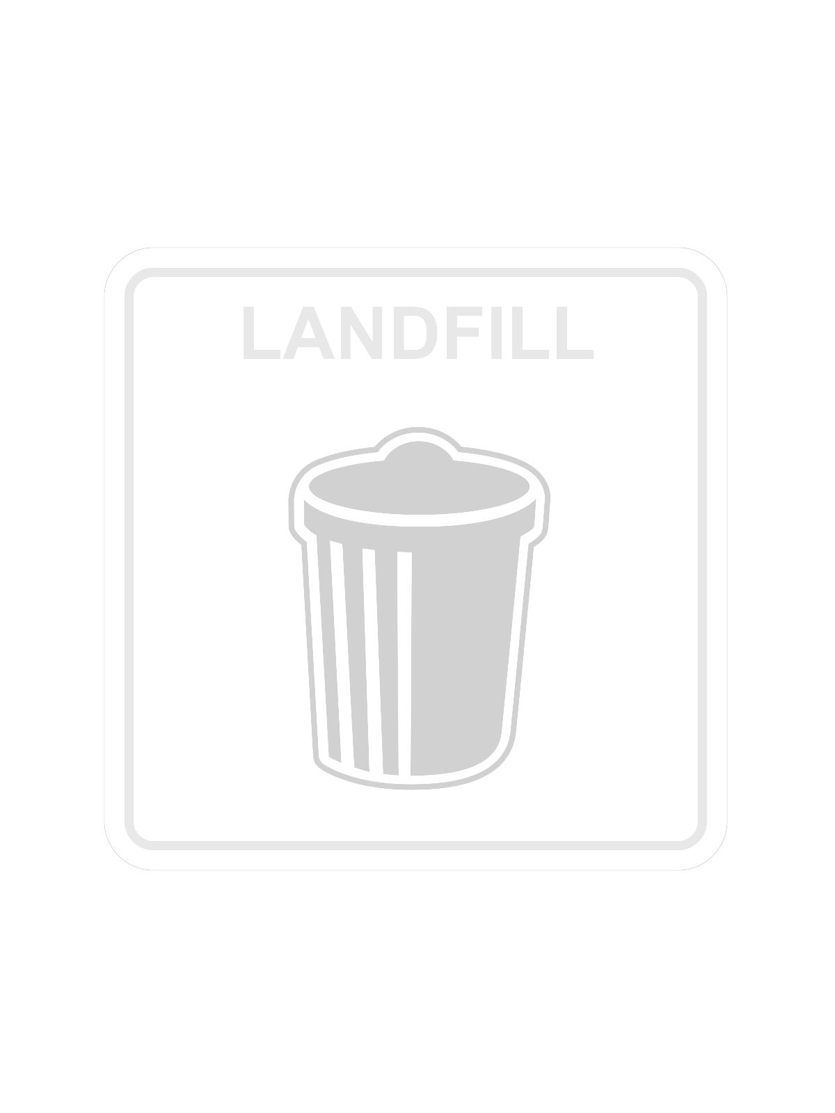 WASTE WATCHER – Label – Landfill – Clear-White