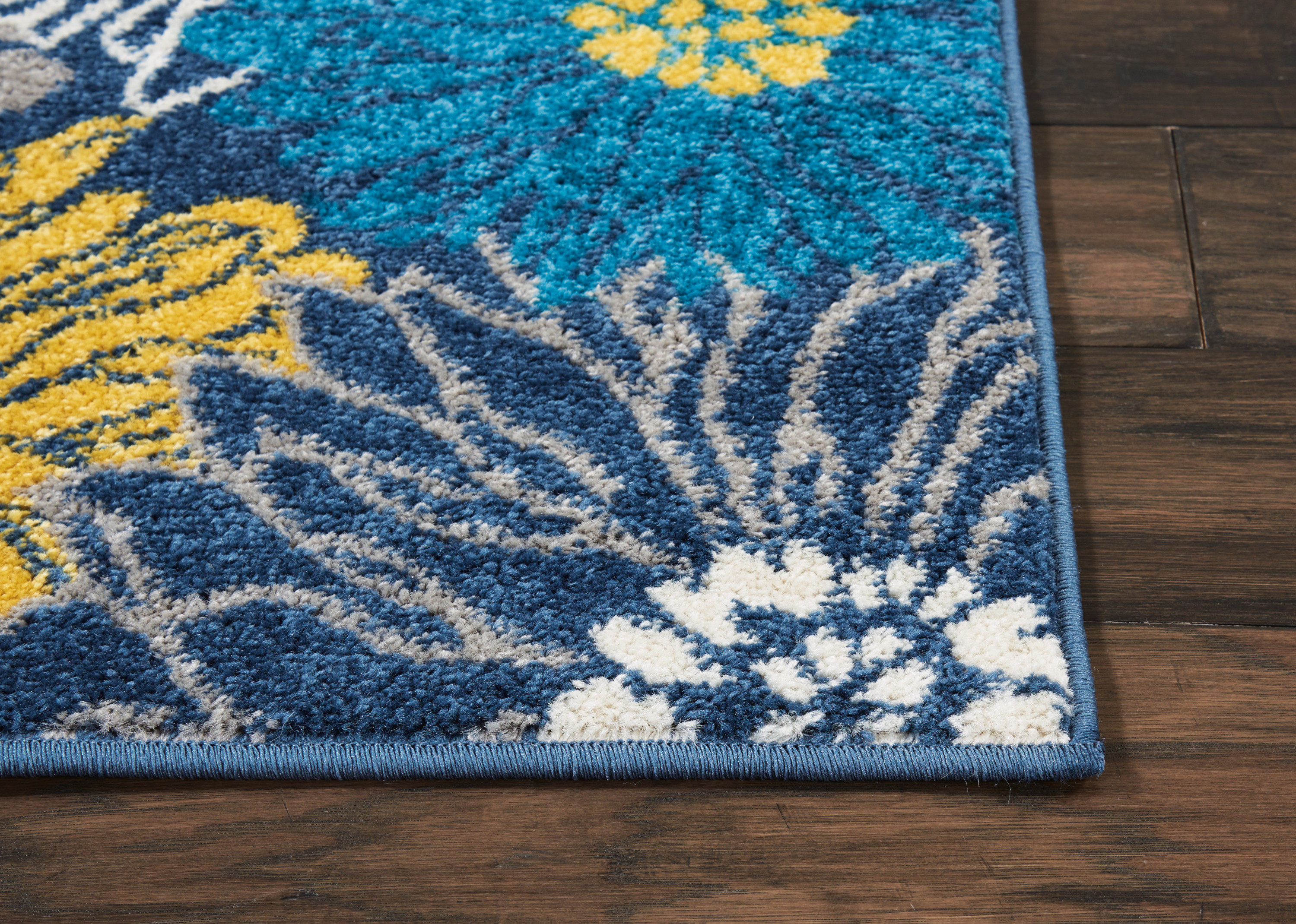 Nourison Passion 1'10" x 6' Blue Contemporary Indoor Rug