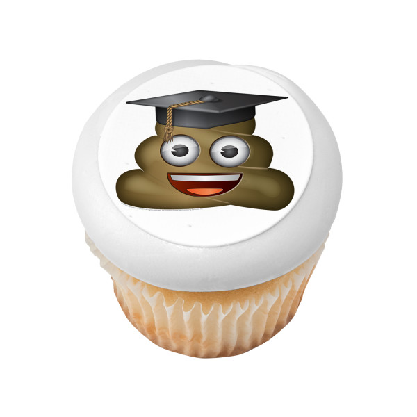 emoji™ Smiling Poo Grad PhotoCake® Edible Image®