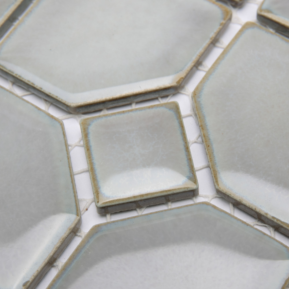 Sample – Hudson Oxford Grey Eye Porcelain Mosaic Tile