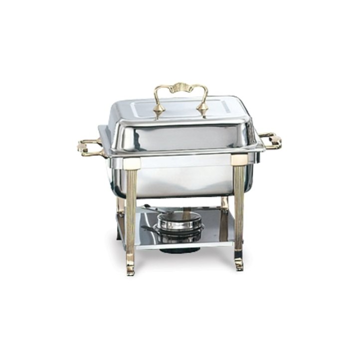 4.1-quart (3.8L) One-Half Size Chafer with Classic Brass Trim
