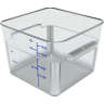 Carlisle, Squares Polycarbonate Food Storage Container 12 qt, Clear, 6/Case