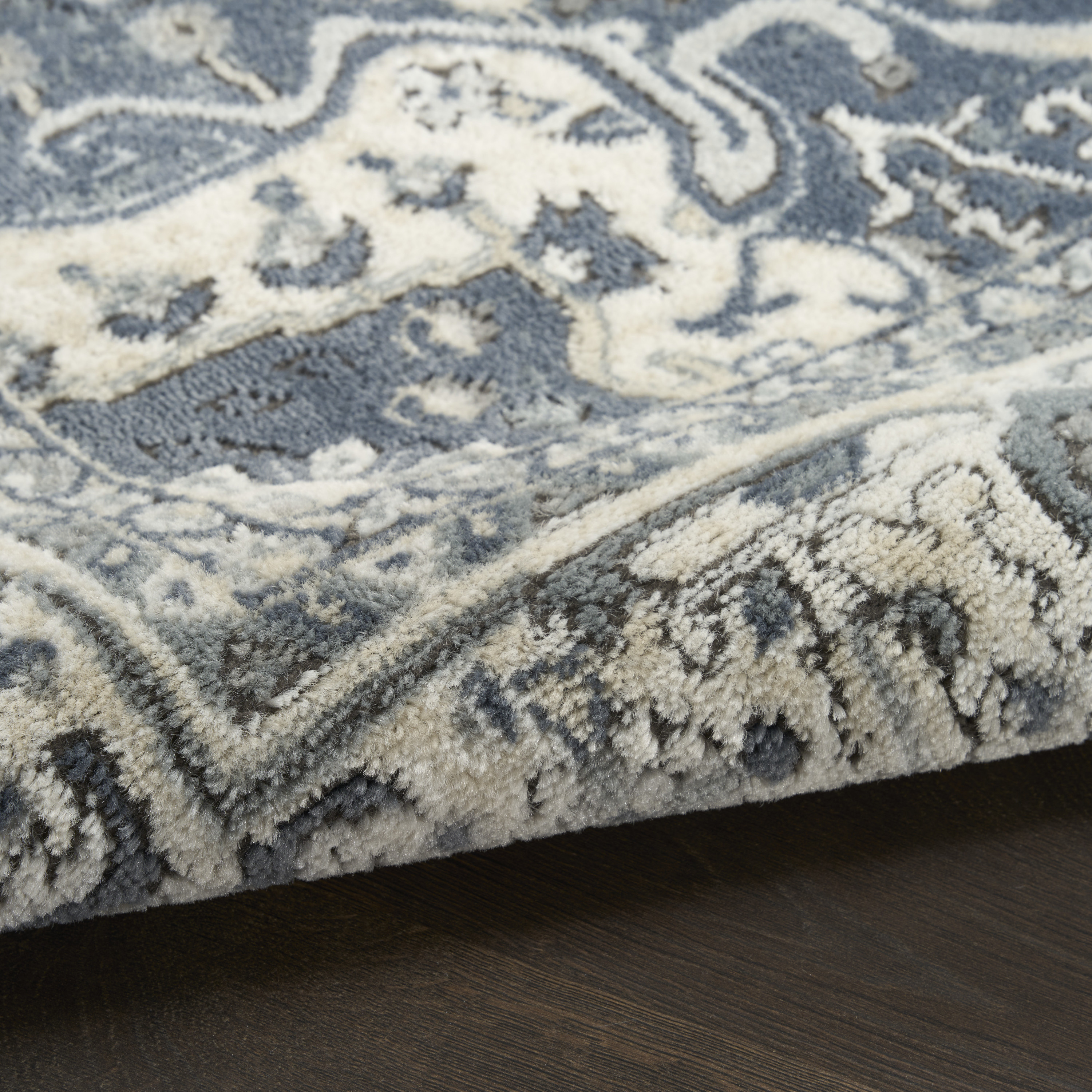 Nourison Quarry 7'10" x 9'10" Navy Ivory Vintage Indoor Rug