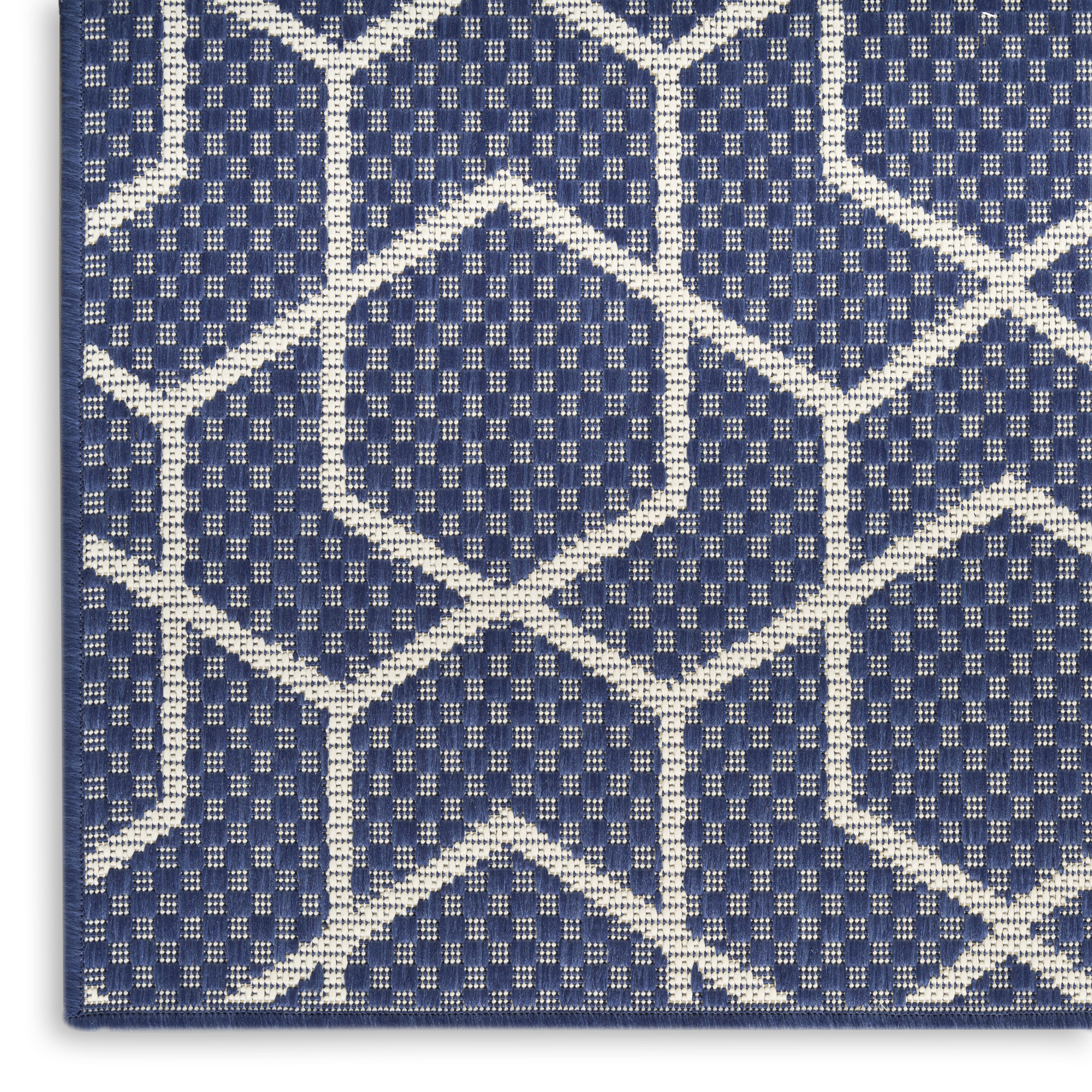 Nourison Horizon Indoor/Outdoor 9' x 12' Navy Modern Rug