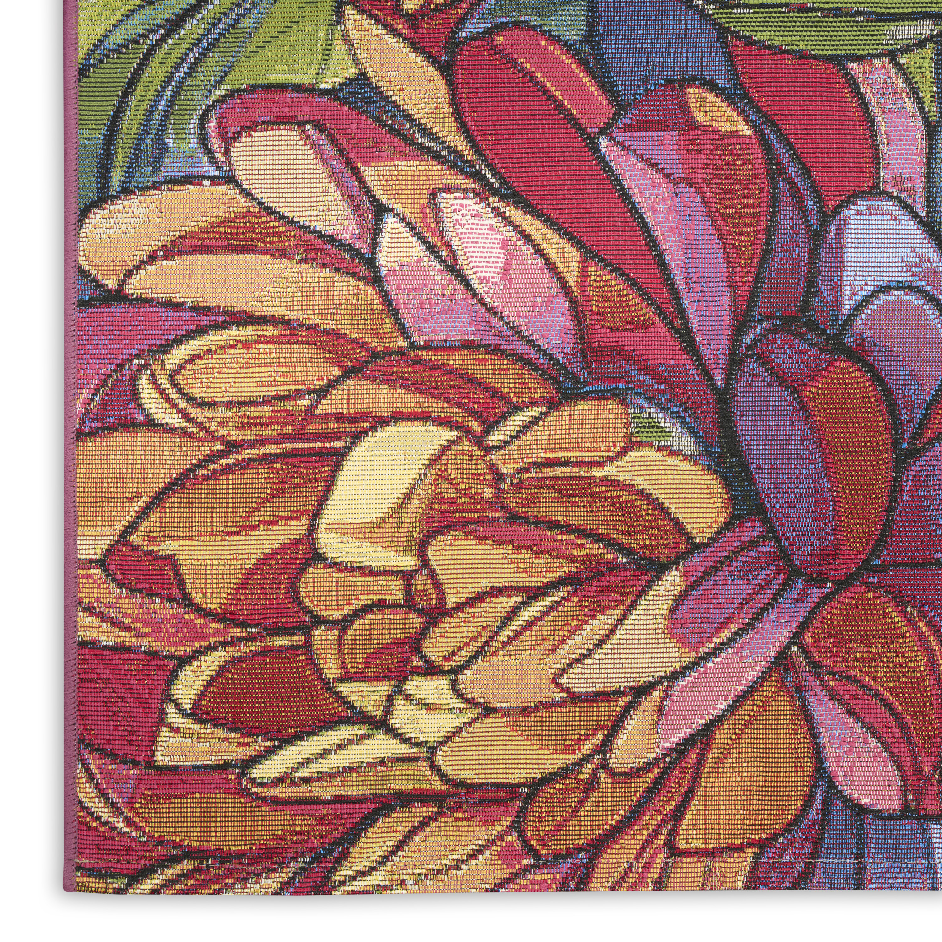 Nourison Color Splash 5'3" x 7'3" Multicolor Outdoor Rug