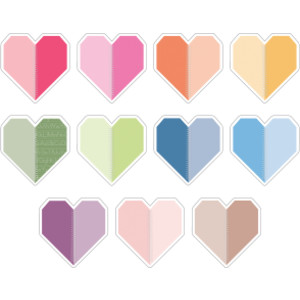 Crafty and Cool Handmade Hearts Cutouts, Pack of 36