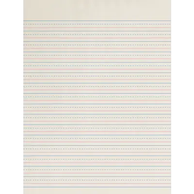 Zaner-Bloser  Newsprint Handwriting Paper, Dotted Midline, Grade 3, 3/8 in x 3/16 in x 3/16 in ruled with blue baseline 8