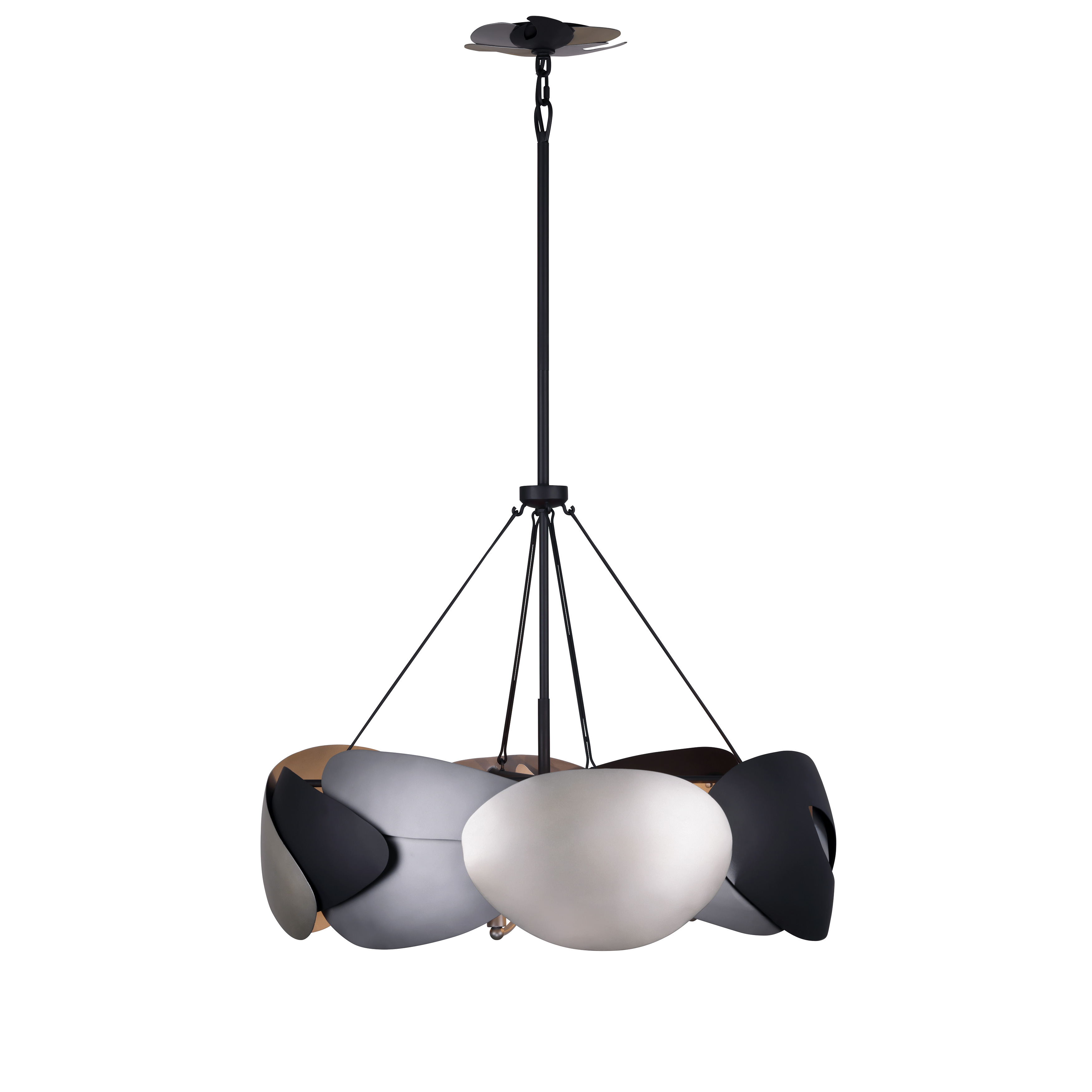 The Metalo Misto brings industrial sophistication with its coal black steel frame and mixed metal accents. At 20 inches wide, it's perfectly sized for smaller spaces needing modern style with a low-profile design. - alternate view